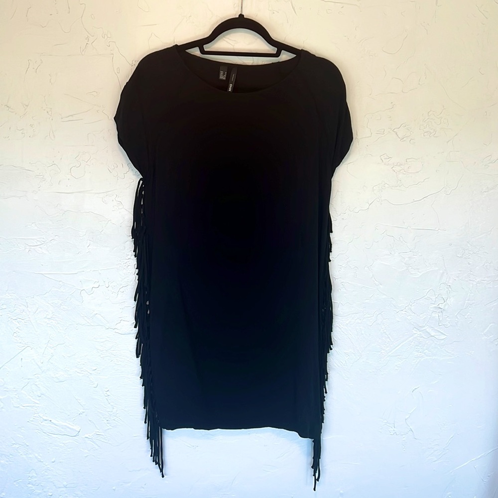 Mango dress with fringe detail